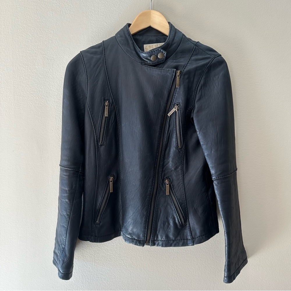 Michael Khors Moto Jacket Genuine Leather